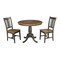 International Concepts Round 36 in Rd Extension Dining Table, 2 RTA Chairs, Hickory/Washed Coal, 36 W, 48 L, 29.3 in H, Wood K45-36RXT-C10-2 - alternate 1